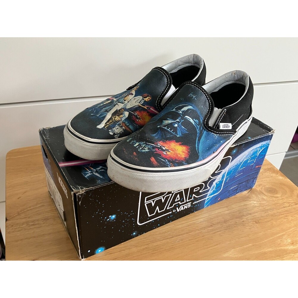 VANS Star Wars Classic Slip On Shoes A New Hope Size Mens 7/Womens 8.5 w BOX!!